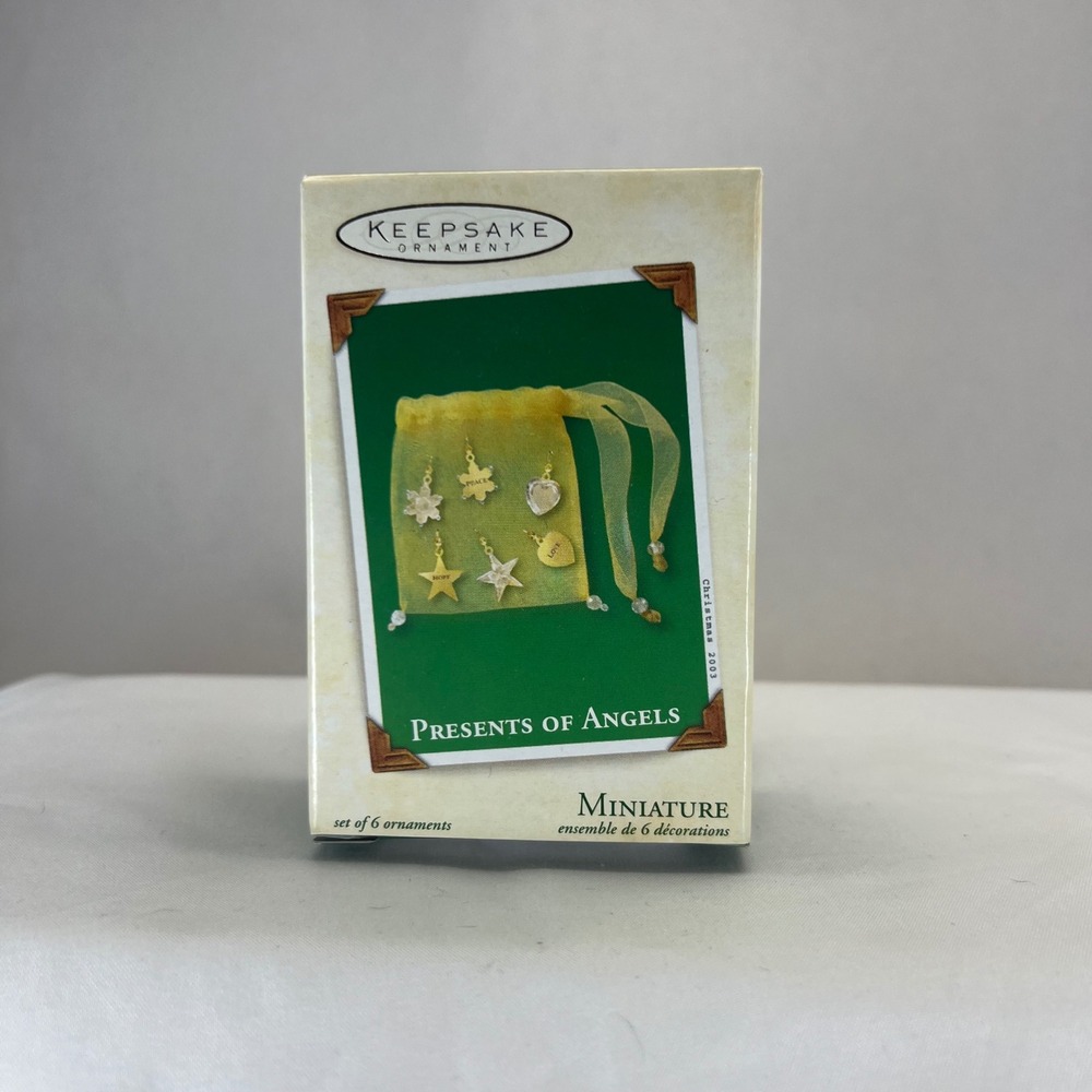 Hallmark Keepsake Miniature 2003 Presents of Angels Set of 6 Ornaments w/ Bag‎